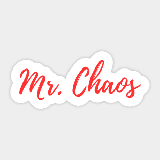 Mr. Chaos (red) Sticker